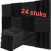 PrimeChoice® - 24stk Akoestische Panelen - Geluidsisolatie - 30x30cm - Akoestisch Schuim - Studio Schuim - Acoustic Foam Panels