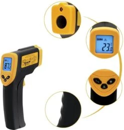 DynaBright Digitale Infrarood Thermometer - Van -50℃ Tot 380℃ - Batterij Inbegrepen - Gebruik Voor Binnen En Buiten - Temperatuurmeter Met LCD Scherm - In ℉ En ℃ - Infrarood Thermometer - Warmtemeter Met Ingebouwde Laser -WerkPro Verkoopwinkel 1151x1200 6