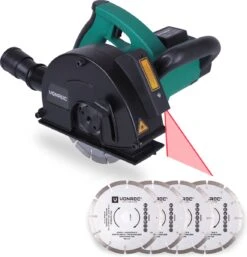 VONROC Muurfrees | Sleuvenfrees Met Laser – 1700W – 150mm – Incl. 6 Diamantschijven, Stofzuig Adapter En Opbergtas -WerkPro Verkoopwinkel 1153x1200 4