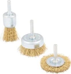 Topgear Staalborstelset Met Stift 6 Mm T.b.v. Boormachine - 3 Delig