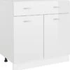 Decoways - Onderkast Met Lade 80x46x81,5 Cm Spaanplaat Hoogglans Wit
