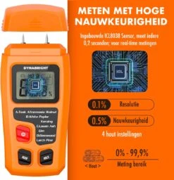 DynaBright Vochtmeter - Incl. Batterij - Digitale Hygrometer - Hout - Muur - Haardhout - Vochtigheid - Verlicht LCD Scherm -WerkPro Verkoopwinkel 1160x1200 11