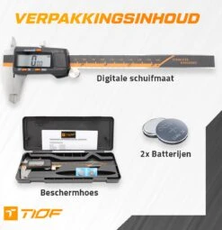 TIOF Digitale Schuifmaat - Opbergcase – Incl. 3 Batterijen – 150 Mm – LCD – RVS -WerkPro Verkoopwinkel 1162x1200 12