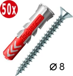 Fischer & Tornitrex Pluggen En Schroeven Set 8mm Duopower 50x