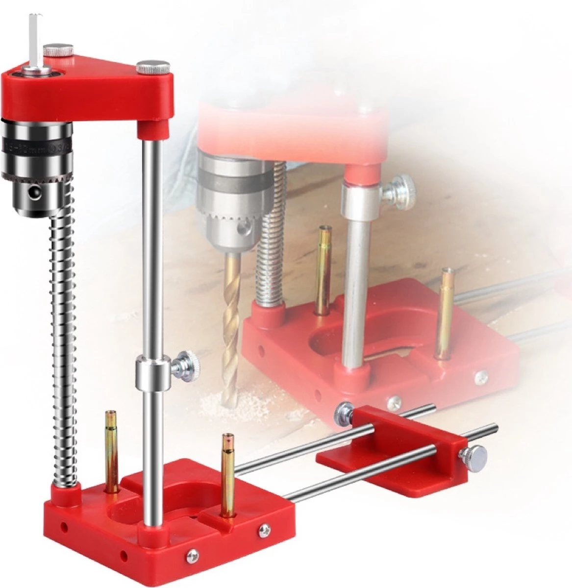 Merkloos Boorstandaard - Boormachine Houder - Boorstandaard Met Boorkop - 1,5-10mm - Rood 3 Merkloos Boorstandaard - Boormachine Houder - Boorstandaard Met Boorkop - 1,5-10mm - Rood