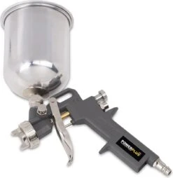 Powerplus POWAIR0105 Pneumatisch Verfpistool - Verfspuit - Max. Druk: 4bar - 600ml Bovenbeker - Spuitbreedte 160-240mm