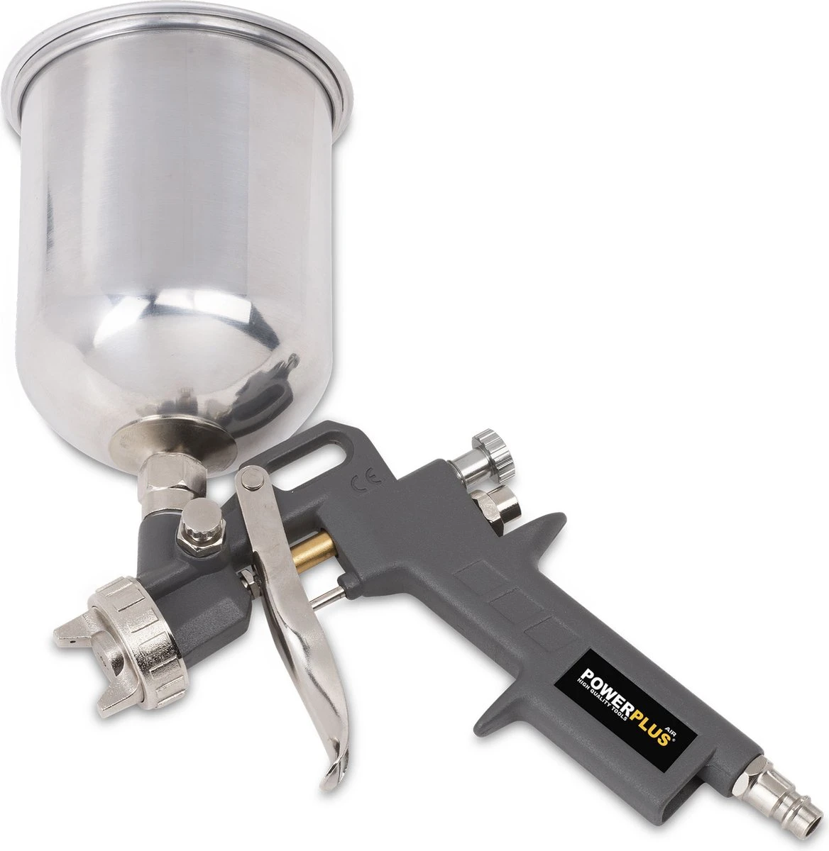 Powerplus POWAIR0105 Pneumatisch Verfpistool - Verfspuit - Max. Druk: 4bar - 600ml Bovenbeker - Spuitbreedte 160-240mm 3 Powerplus POWAIR0105 Pneumatisch Verfpistool - Verfspuit - Max. Druk: 4bar - 600ml Bovenbeker - Spuitbreedte 160-240mm