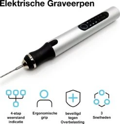 Merkloos Elektrische Graveerpen - Multifunctionele Hobby Modelbouw Set - Draagbaar Draadloos USB Oplaadbare Mini Doe Het Zelf Engraving Pen Voor Het Graveren Van Glas Hout Metaal Steen Plastic Sieraden - Zilverkleurig -WerkPro Verkoopwinkel 1168x1200 5
