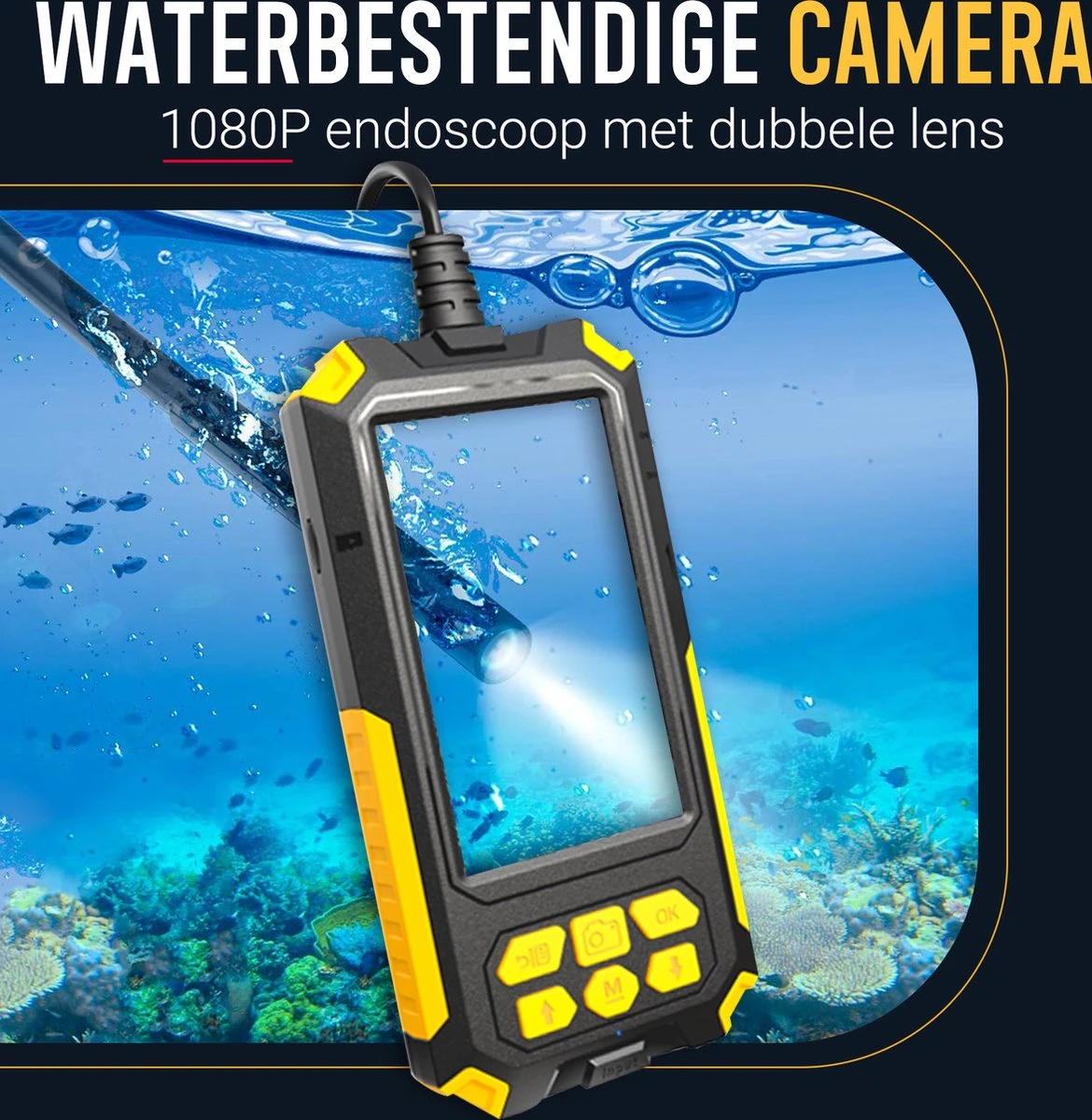 Endoscoop Camera Dual Lens Inspectiecamera 5M - 4.5” Scherm – Endoscoop Inspectie Camera - Full HD – Luxe Opbergtas - IP68 Waterdicht – Incl. Micro SD Kaart 32GB 12 Endoscoop Camera Dual Lens Inspectiecamera 5M - 4.5” Scherm – Endoscoop Inspectie Camera - Full HD – Luxe Opbergtas - IP68 Waterdicht – Incl. Micro SD Kaart 32GB - Afbeelding 10