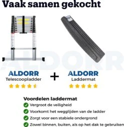 ALDORR Home - Telescoopladder 3,20 Meter - Met Stabilisatievoet En Soft Closing -WerkPro Verkoopwinkel 1171x1200 16