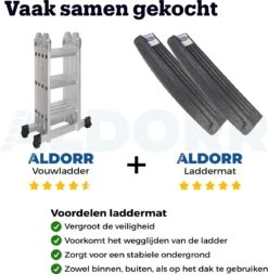 ALDORR Home - Vouwladder Aluminium 4 X 4 Treden Met Platform - 4,60 Meter -WerkPro Verkoopwinkel 1171x1200 6