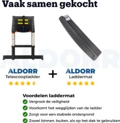 ALDORR Professional - Telescoopladder 4,40 Meter - Met Optigrip™ En Extra Brede Treden -WerkPro Verkoopwinkel 1171x1200 8
