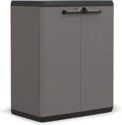 Keter Più Opbergkast - 1 Plank - 39x68x83cm - Donkergrijs/Zwart