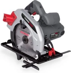 Powerplus POWESET4 Elektrische Cirkelzaag - 1200W - Zaagblad 185mm - Incl. Parallelgeleider, Stofafzuigingaansluiting, Aluminium Gereedschapskoffer En 4 Cirkelzaagbladen Hout -WerkPro Verkoopwinkel 1172x1200 3
