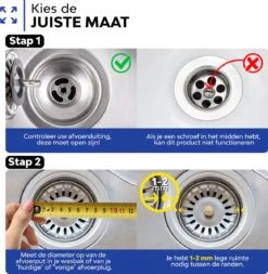 Merkloos Afvoerplug RVS Voor Spoelbak Keuken - Gootsteenstop Voor Afvoer Wasbak - Afvoerstopper Korfplug Zeef - 80mm -WerkPro Verkoopwinkel 1172x1200 5