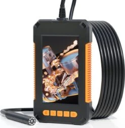 Strex Inspectiecamera Met Scherm 5M - 1080P HD - 4.3 Inch LCD Scherm - IP67 Waterdicht - LED Verlichting - Endoscoop - Inspectie Camera