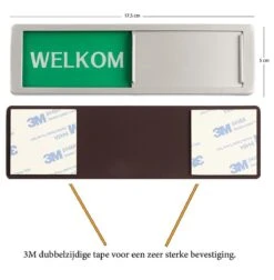 Welkom - Niet Storen Schuifbordje - Hoge Kwaliteit - Aluminium Look - 17,5 Cm X 5 Cm X 0,6 Cm - Promessa Design Schuifborden. -WerkPro Verkoopwinkel 1174x1200 21
