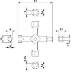 Benson Universele 4 Weg - Schakelkastsleutel / Paaltjessleutel Zwart 11 Benson Universele 4 Weg - Schakelkastsleutel / Paaltjessleutel Zwart -WerkPro Verkoopwinkel 1176x1200 15