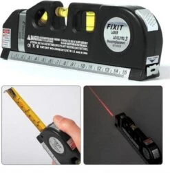 Laserwaterpas – 3 Verschillende Lasers – Inclusief Rolmaat 2,50 Cm - Klussen - Waterpas Met Laser - Torpedo Waterpas -WerkPro Verkoopwinkel 1176x1200 20