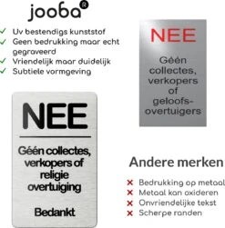 NEE Geen Collectes Verkopers Sticker - Nee Sticker - Zwart / RVS Kleur - Vriendelijk - 8x5 Cm - Bel Niet Aan - Nee Nee Sticker Brievenbus - Colportage Sticker -WerkPro Verkoopwinkel 1179x1200 11