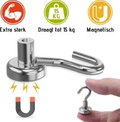 AWEMOZ® Magnetische Ophanghaakjes Zelfklevend - 10 Stuks - Ophanghaken - 15 KG Trekkracht - Zilver -WerkPro Verkoopwinkel 1180x1200 14