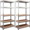 Monzana Stellingkast Metaal – 2 Stuks 5 Planken - Tot 875kg Zilver -WerkPro Verkoopwinkel 1183x1200 12