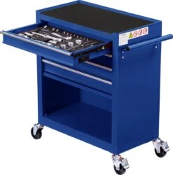 AREBOS Werkplaatswagen Gereedschapswagen Met 4 Laden 1 Kast & Incl Gereedschap -WerkPro Verkoopwinkel 1184x1200 20