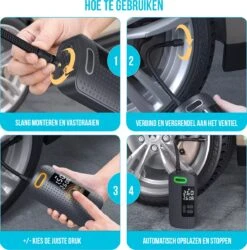 Westhome Luchtcompressor Bandenpomp - Elektrische Fietspomp- 5-in-1 - Zwart 24 Westhome Luchtcompressor Bandenpomp - Elektrische Fietspomp- 5-in-1 - Zwart -WerkPro Verkoopwinkel 1187x1200