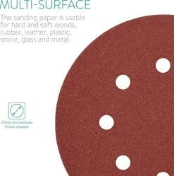 Navaris 100x Rond Schuurpapier - Voor Schuurmachines - Klittenbandbevestiging - 125 Mm - Korrel 40-400 - Schuurschijven Voor Hout, Metaal En Meer -WerkPro Verkoopwinkel 1191x1200 7