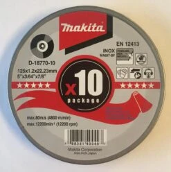 Makita D-18770-10 Doorslijpschijf - 125 X 22,23 X 1,2mm - RVS - Inox (10st) 10 Makita D-18770-10 Doorslijpschijf - 125 X 22,23 X 1,2mm - RVS - Inox (10st) -WerkPro Verkoopwinkel 1193x1200 12