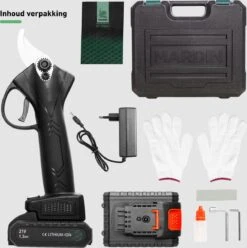 Mardin Elektrische Snoeischaar - Accu Snoeischaar – Elektrische Heggenschaar – Snoeischaar - Inclusief Koffer - Extra Accu - Zwart -WerkPro Verkoopwinkel 1194x1200 1