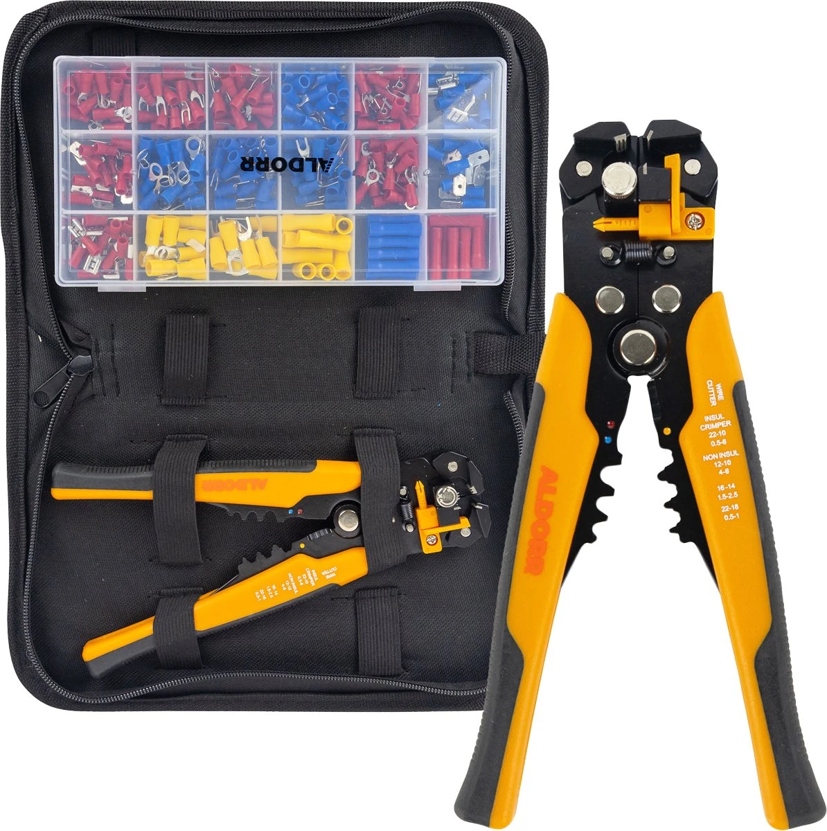 ALDORR Striptang Met 280-delig Accessoireset - 3 In 1 - Striptang - Krimptang - Isoleertang 3 ALDORR Striptang Met 280-delig Accessoireset - 3 In 1 - Striptang - Krimptang - Isoleertang