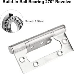 Gemakkelijk Te Plaatsen Deurscharnieren - Plaatsen Zonder Frezen Of Beitelwerk - Set Van 3 - Louvrescharnieren - Zware Uitvoering - Inclusief Schroeven - 100 X 40 MM - RVS -WerkPro Verkoopwinkel 1194x1200 27