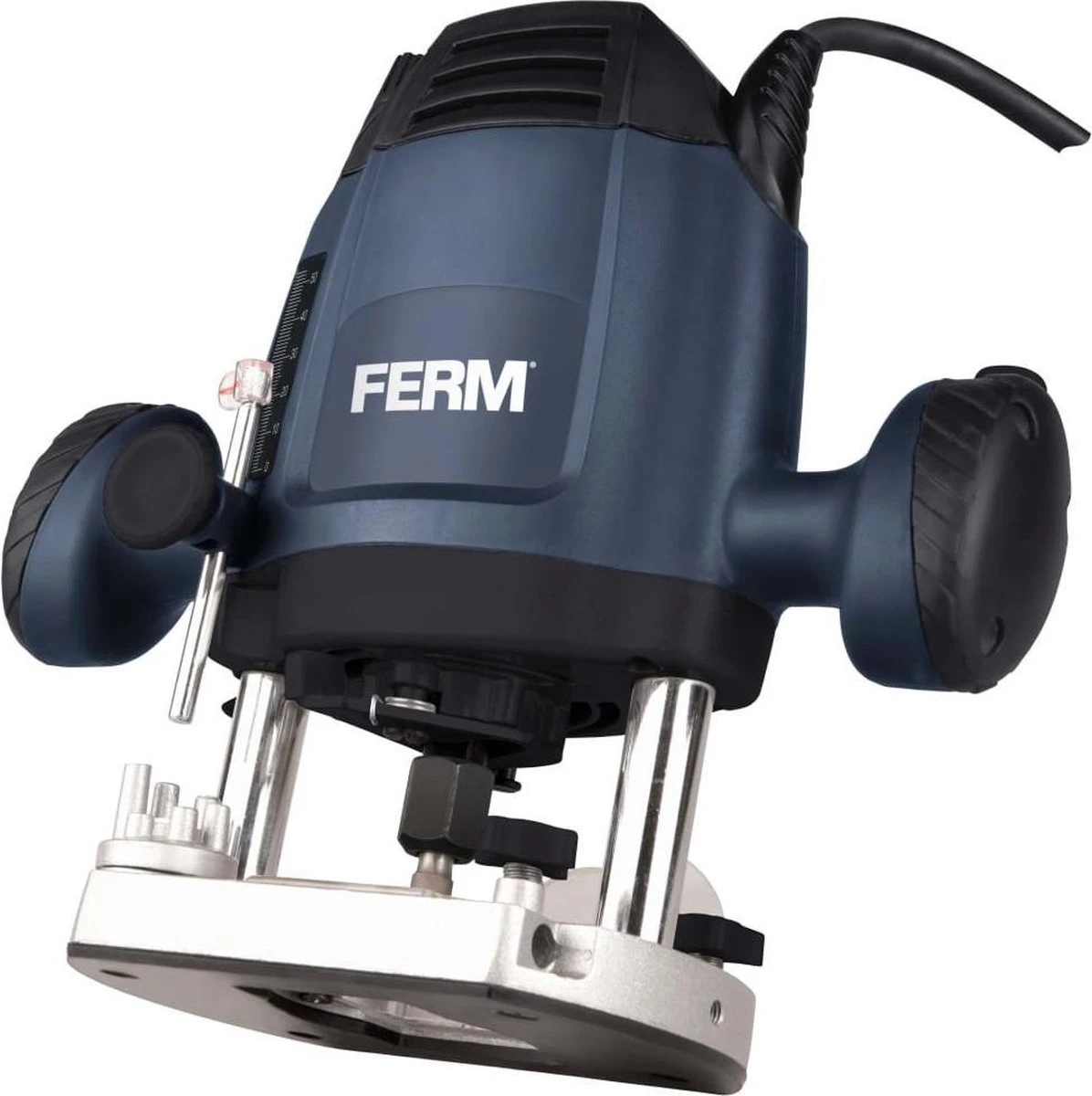 FERM Bovenfrees 1200W - 6, 8 Mm - Variabele Snelheid – Incl. 3-delige Frezenset, Kopieerring, Parallelgeleider En Passerpunt 5 FERM Bovenfrees 1200W - 6, 8 Mm - Variabele Snelheid – Incl. 3-delige Frezenset, Kopieerring, Parallelgeleider En Passerpunt - Afbeelding 3