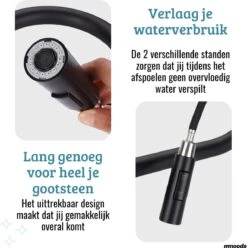 Mmoods Keukenkraan Zwart Uittrekbaar - Kraan Keuken 2 Standen - Keukenkraanslang Met Uittrekbare Uitloop 12 Mmoods Keukenkraan Zwart Uittrekbaar - Kraan Keuken 2 Standen - Keukenkraanslang Met Uittrekbare Uitloop -WerkPro Verkoopwinkel 1196x1200 18