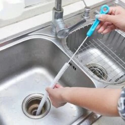 Gootsteen Ontstopper - Afvoerpijpontstopper - Ontstoppingsveer - Herbruikbaar - Gootsteenborstel - Afvoerontstopper - Reinigingsveer - Wasbak Reiniger - Afvoer Filter - Riool Buisje - Pijp - Keuken - Badkamer - Blauw - Wit - Rioolveer -WerkPro Verkoopwinkel 1196x1200 22