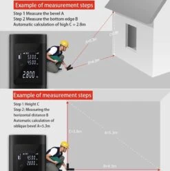 LOUZIR Laser Afstandsmeter - 40 Meter Bereik - 2mm Nauwkeurig - Digitaal Meetapparaat Voor Lengte (m) / Oppervlakte (m2) / Volume (m3) - Binnen En Buiten - Stof- En Spatwaterdicht -Directe En Continue Metingen -WerkPro Verkoopwinkel 1196x1200 32