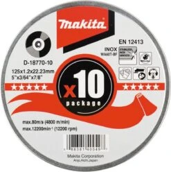 Makita D-18770-10 Doorslijpschijf - 125 X 22,23 X 1,2mm - RVS - Inox (10st) 11 Makita D-18770-10 Doorslijpschijf - 125 X 22,23 X 1,2mm - RVS - Inox (10st) -WerkPro Verkoopwinkel 1197x1200 15