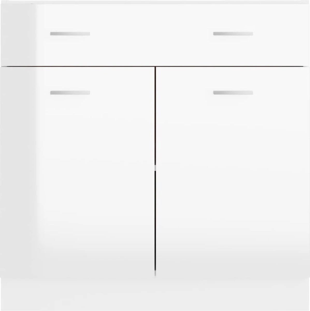 Decoways - Onderkast Met Lade 80x46x81,5 Cm Spaanplaat Hoogglans Wit 9 Decoways - Onderkast Met Lade 80x46x81,5 Cm Spaanplaat Hoogglans Wit - Afbeelding 7
