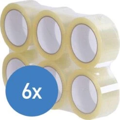 DULA Verpakkingstape - Transparant - PP Tape - 50mmx66m - 6 Rollen Dozentape