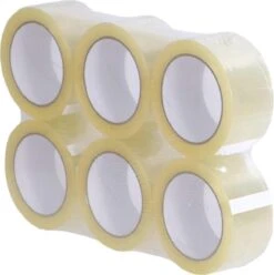 Merkloos Verpakkingstape - Dozentape Transparant PP (Polypropyleen) Solvent 50 Meter X 50 Mm Dikte 25u | Inpak Tape | 6 Stuks