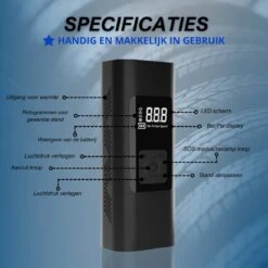 EnDrie® Luchtcompressor - Ballen Pomp – Elektrische Pomp – Pomp Voor Auto, Luchtbed , Fietsband , Autoband En Bal – Compressor Set – Kleine Compressor – Banden Pomp – Ingebouwde Powerbank En Zaklamp - Draagbare Luchtcompressor - 6000mAh 17 EnDrie® Luchtcompressor - Ballen Pomp – Elektrische Pomp – Pomp Voor Auto, Luchtbed , Fietsband , Autoband En Bal – Compressor Set – Kleine Compressor – Banden Pomp – Ingebouwde Powerbank En Zaklamp - Draagbare Luchtcompressor - 6000mAh -WerkPro Verkoopwinkel 1198x1200 3