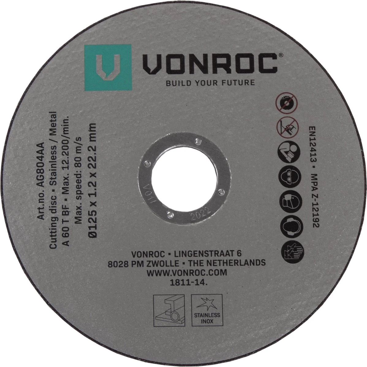 VONROC Doorslijpschijven Set – Ø125MM – 12 Stuks 4 VONROC Doorslijpschijven Set – Ø125MM – 12 Stuks - Afbeelding 2