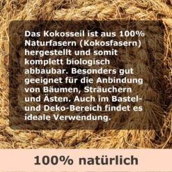 Humusziegel Jute Rope Roll - Coconut Fibre Natural Jute Twine String - Strong Brown String For Crafts, Garden 3.5mm - 50m 3.5 Mm / 50 M Roll -WerkPro Verkoopwinkel 1199x1200 32