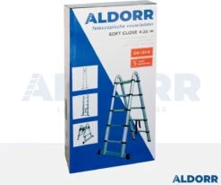 ALDORR Home Telescopische Vouwladder 6,20 Meter - Met Stabilisatievoet En Soft Closing - Aluminium -WerkPro Verkoopwinkel 1200x1000 15