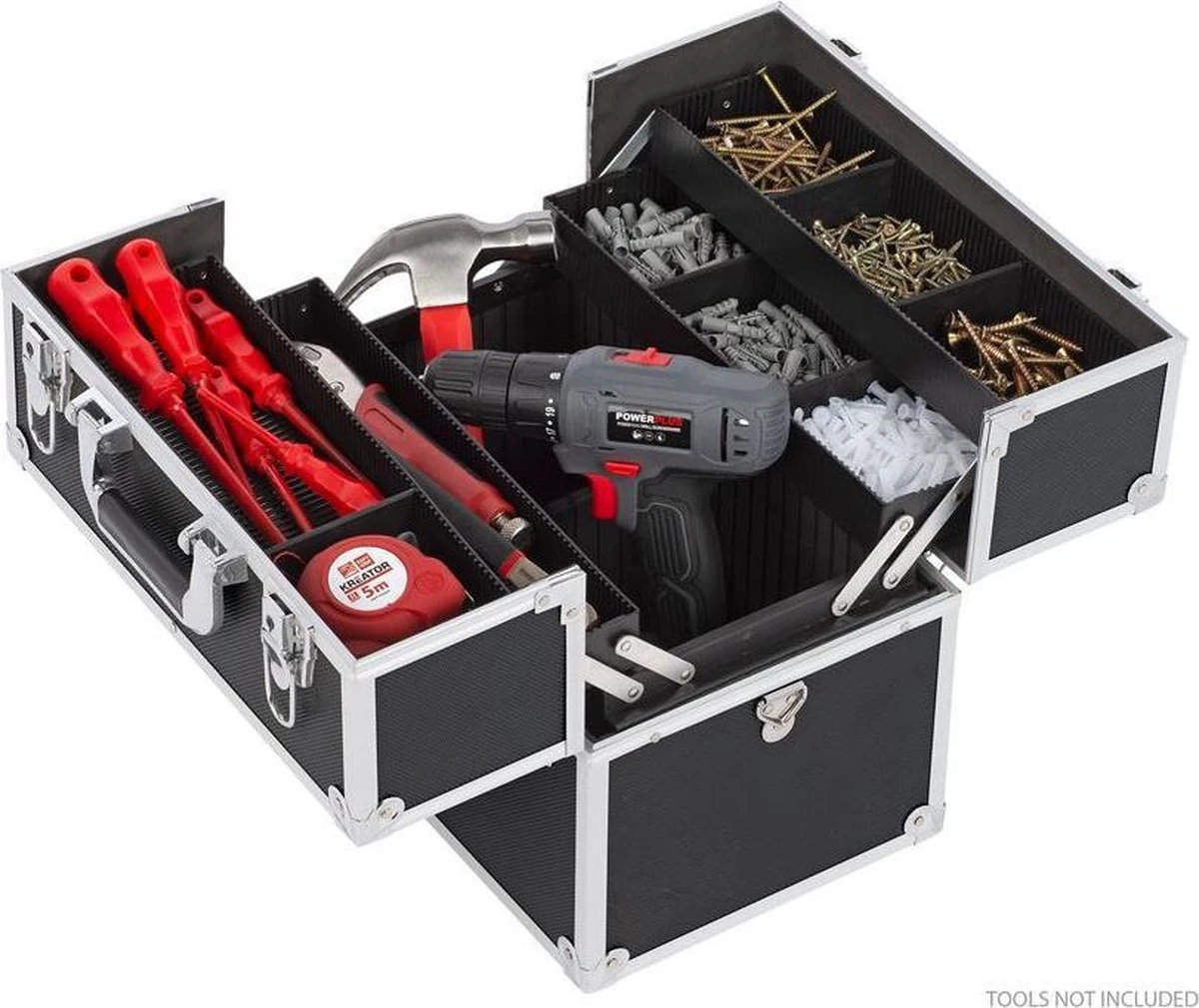 Kreator KRT640301B Gereedschapskoffer - 360 X 230 X 300 Mm - Zwart - (geleverd Zonder Gereedschap) 4 Kreator KRT640301B Gereedschapskoffer - 360 X 230 X 300 Mm - Zwart - (geleverd Zonder Gereedschap) - Afbeelding 2