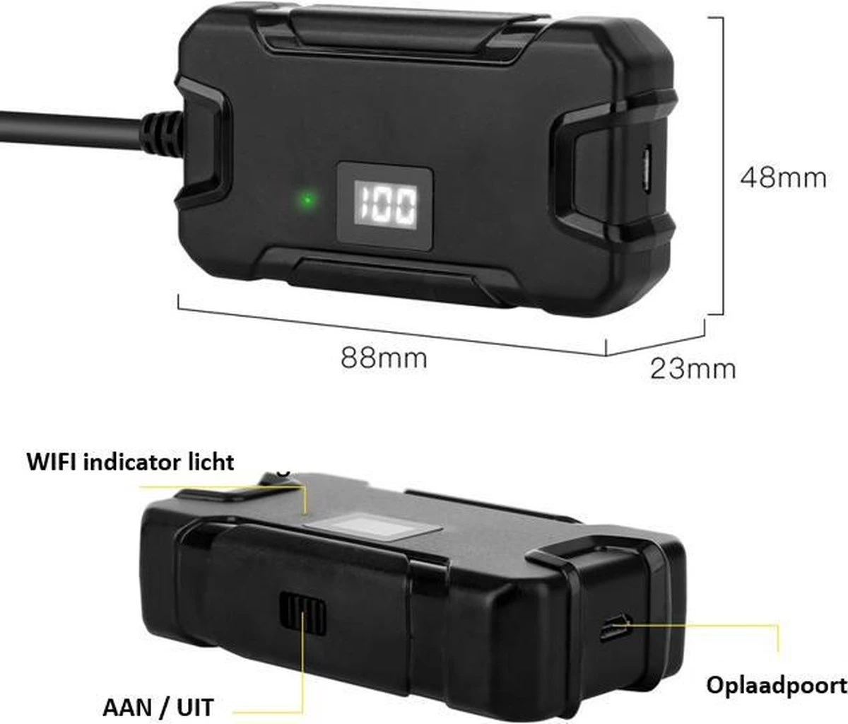 T&D Inspectiecamera 5M - Android/IOS - IP68 Waterdicht - 1080P HD - LED Verlichting - Endoscoop - Inspectie Camera 5 T&D Inspectiecamera 5M - Android/IOS - IP68 Waterdicht - 1080P HD - LED Verlichting - Endoscoop - Inspectie Camera - Afbeelding 3