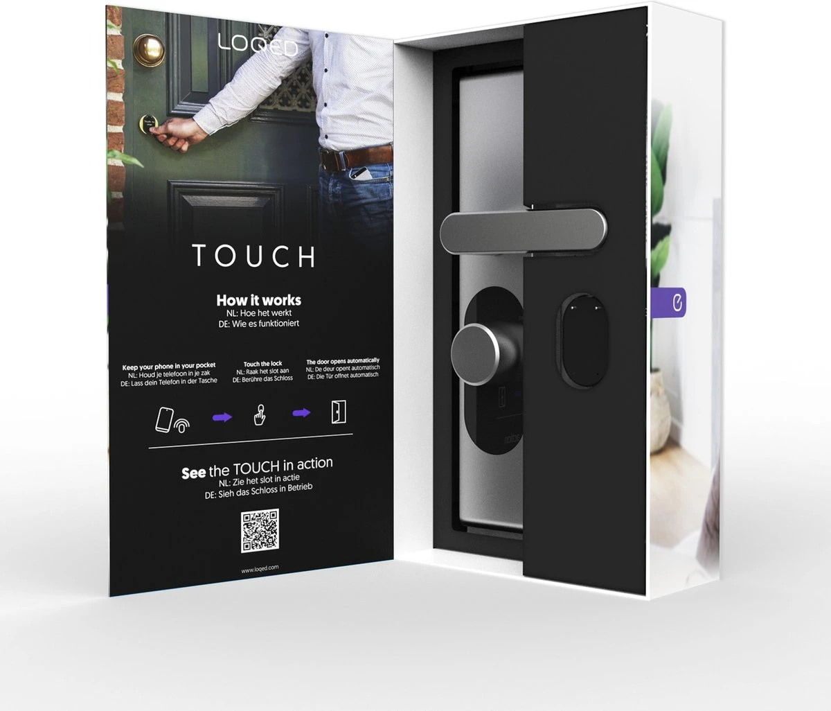 LOQED Touch Smart Lock - Slim Deurslot - Met Smart Home Integratie - Bridge, Cilinder & Codetoegang - Metaal 7 LOQED Touch Smart Lock - Slim Deurslot - Met Smart Home Integratie - Bridge, Cilinder & Codetoegang - Metaal - Afbeelding 5