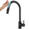 Merkloos Zwarte Keukenkraan Met Uittrekbare Uitloop - Mengkraan Mat Zwart - Touch Bediening -WerkPro Verkoopwinkel 1200x1027 9