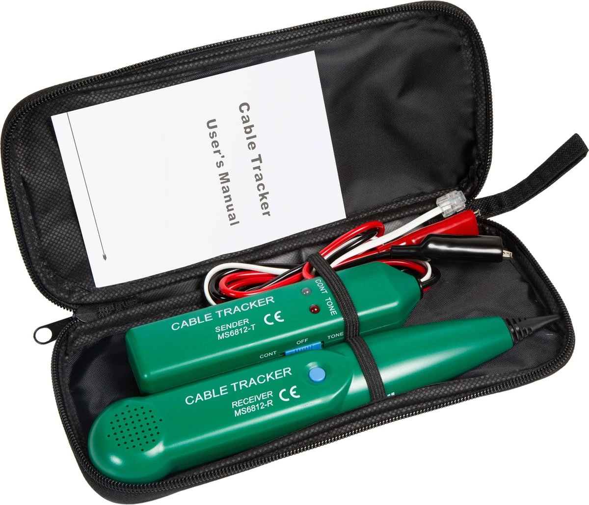 Allteq - Kabeltester - Kabelzoeker - Met Toongenerator - Inclusief Opbergtas 5 Allteq - Kabeltester - Kabelzoeker - Met Toongenerator - Inclusief Opbergtas - Afbeelding 3